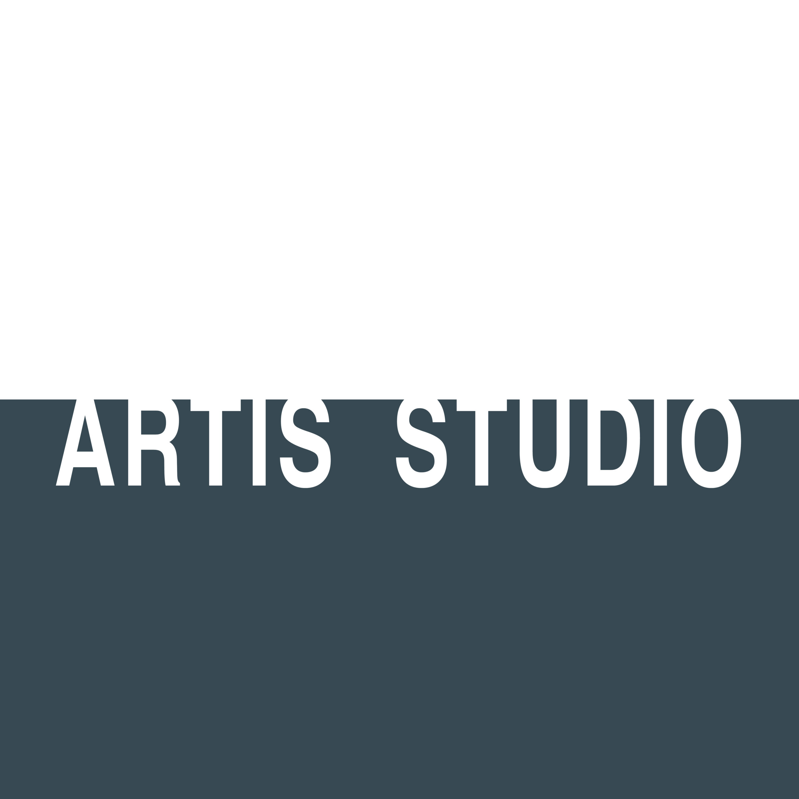 Logo artis studio carré blanc bleu